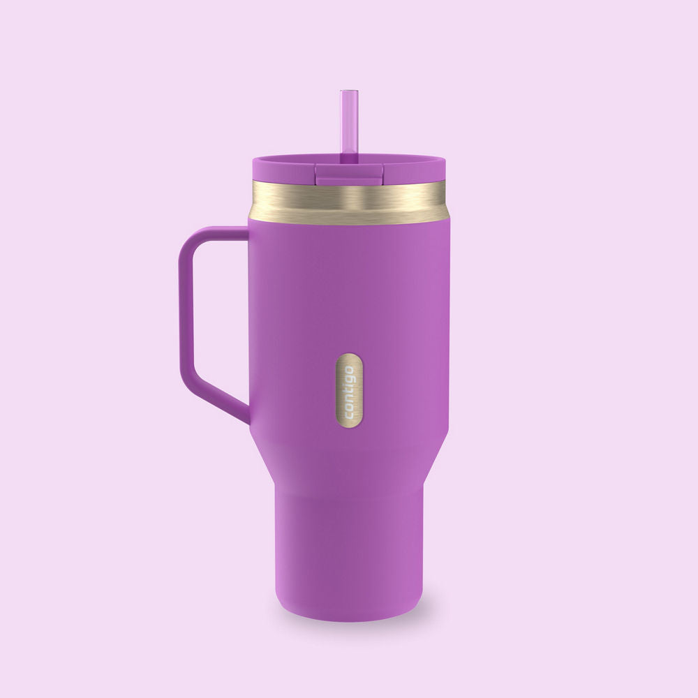 30 oz SnapSeal™ Tumbler (w/ Straw & Handle) - Galactic Champagne